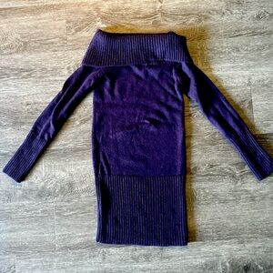 BCBG Purple Mini wool sweater dress Size XS